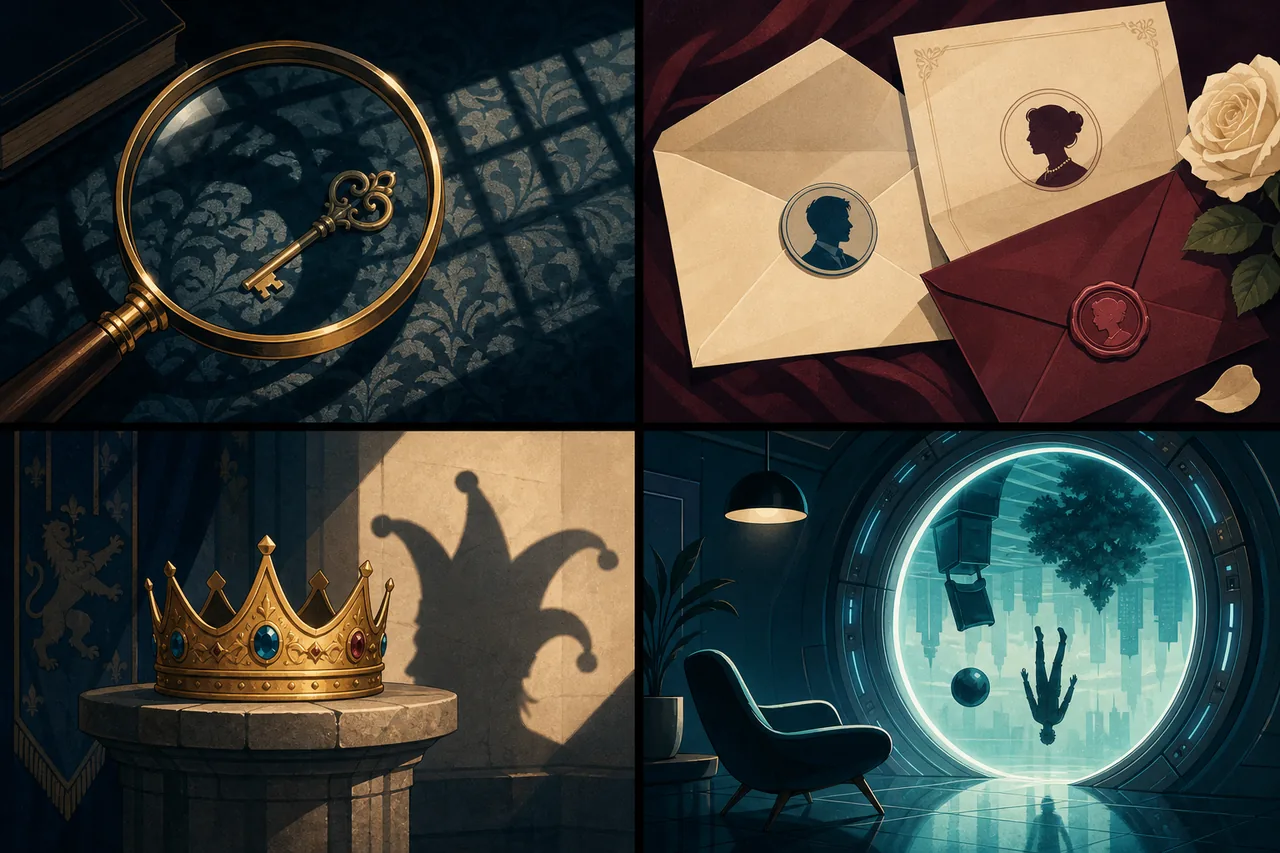 Cenas editoriais de reviravoltas em mistério, romance, fantasia e ficção científica