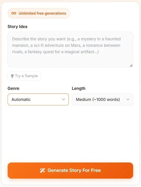 作品名、カップリング、トロープを入力できる無料AIファンフィクション生成フォーム